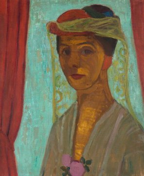 Self-Portrait with Hat and Veil (1906-1907), Paula Modersohn-Becker