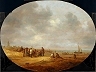 Jan van Goyen, Beach scene with fishmongers in Katwijk, 1641